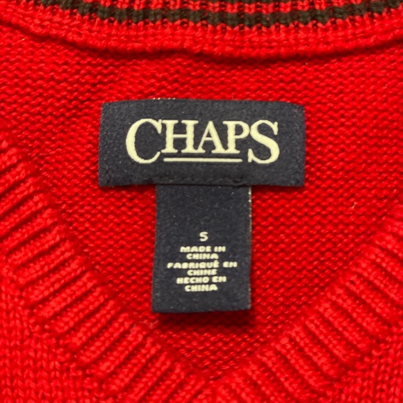 Chaps Red Boys Sweater Vest Size 5 - Picture 2 of 3